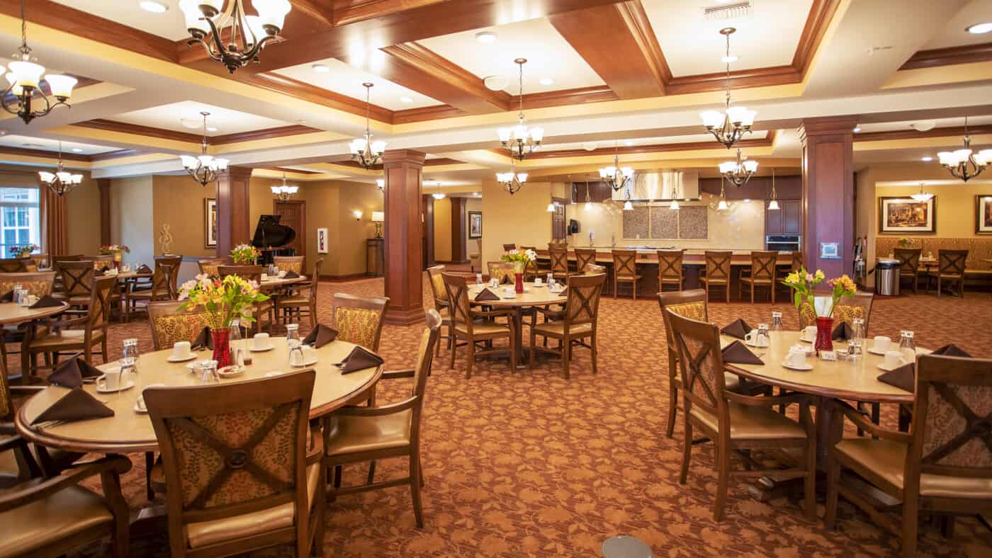 New Perspectives Senior Living Interior Dining Space